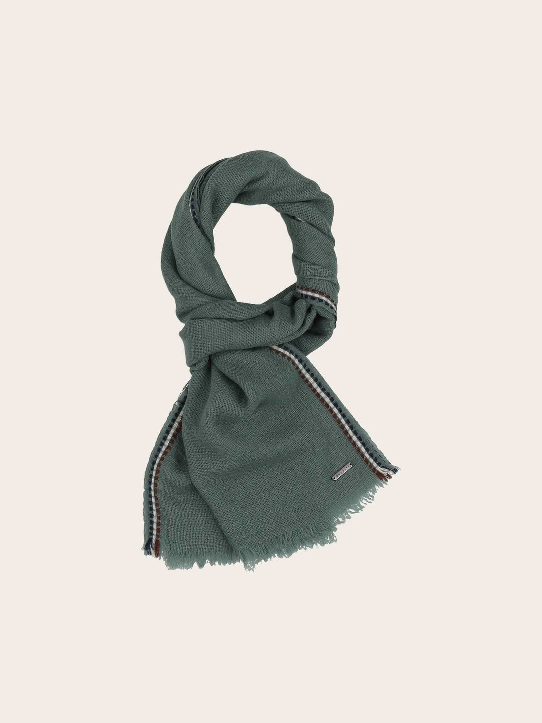 Leichter bugatti Schal mit bugatti-Flag-Rand