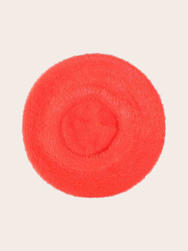 Kuscheliges Cashmink-Béret mit farblich abgesetzter Spitze