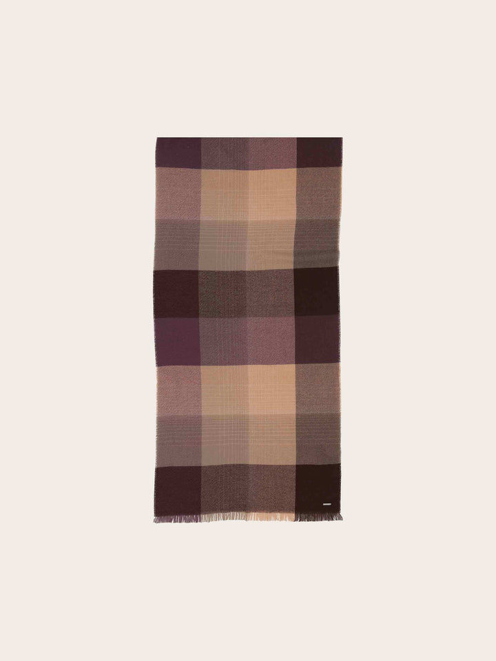 Ton-in-Ton bugatti Schal mit Karomuster