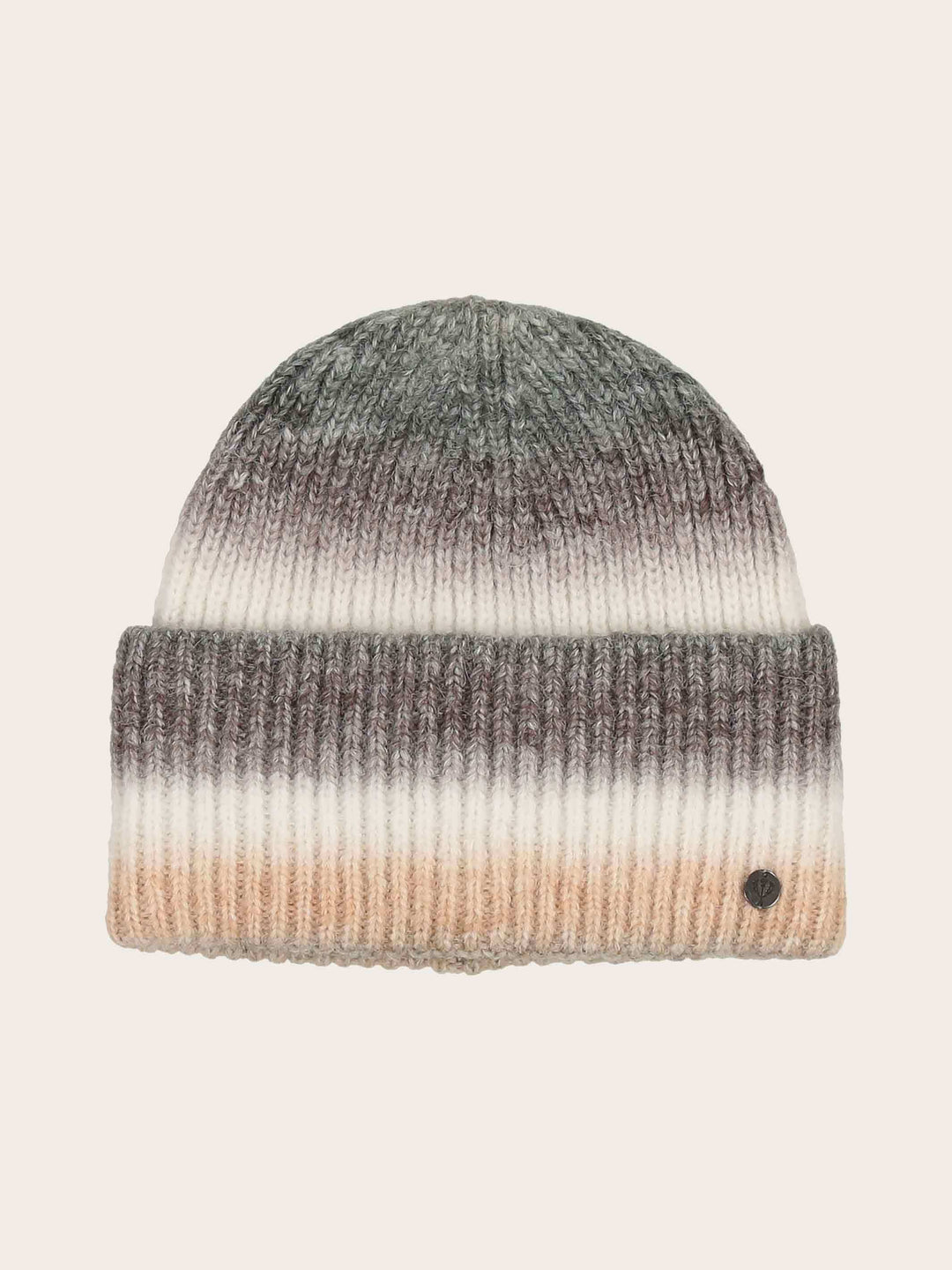 Regenbogen-Strickmütze mit Farbverlauf