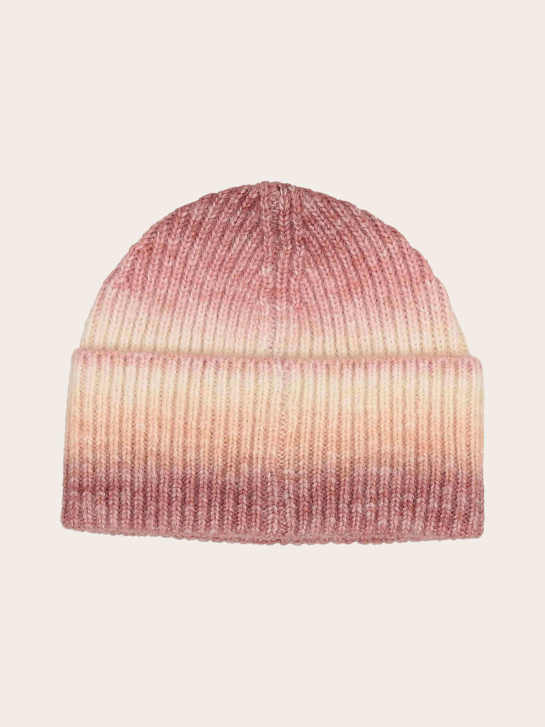 Regenbogen-Strickmütze mit Farbverlauf