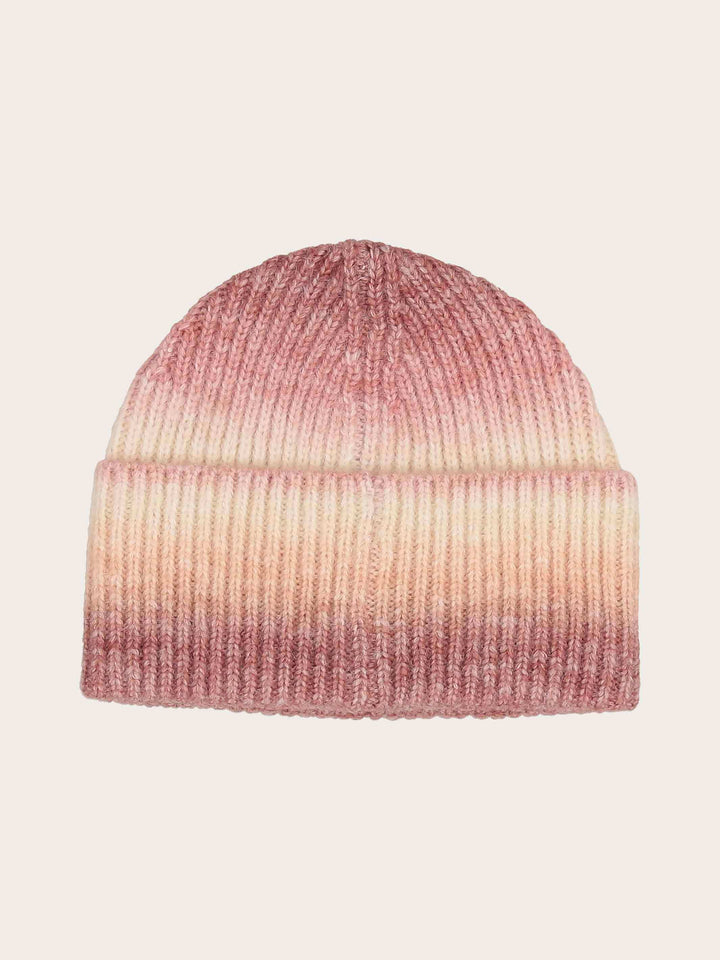 Regenbogen-Strickmütze mit Farbverlauf