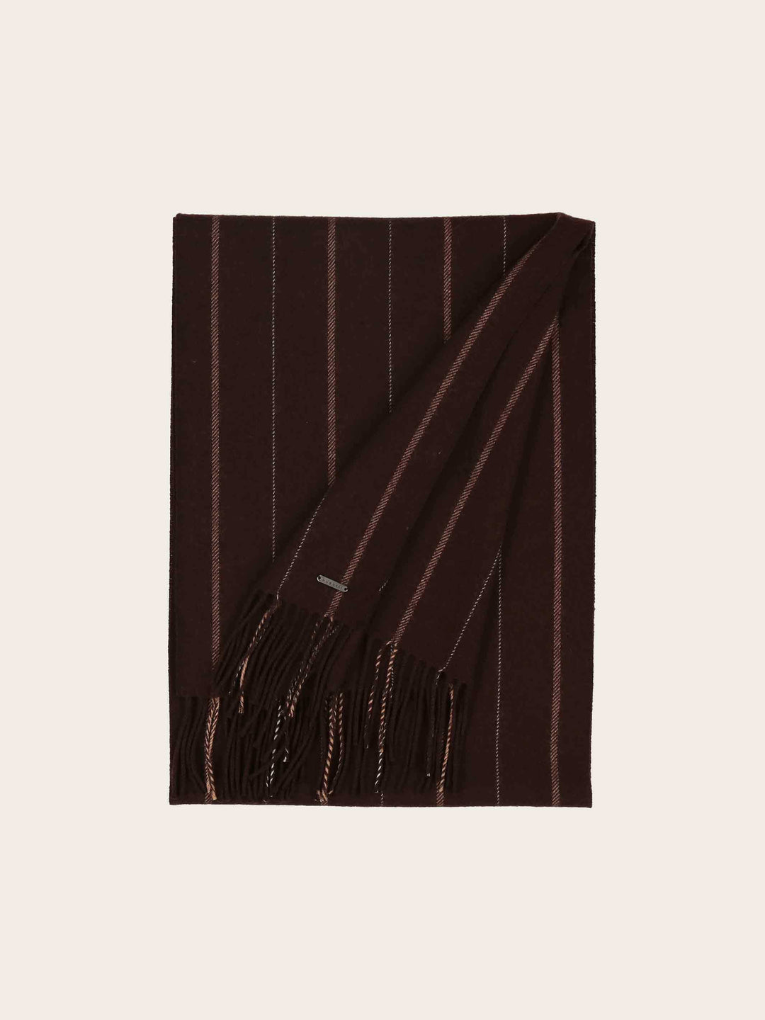 Einfarbiger bugatti Schal mit feinen farbigen Streifen