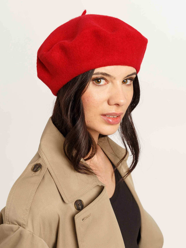 Klassische Loevenich Baskenmütze aus reiner Wolle