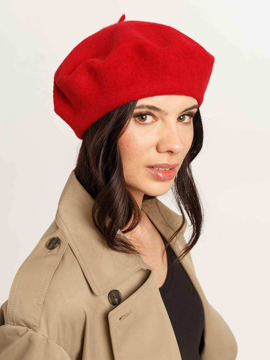 Klassische Loevenich Baskenmütze aus reiner Wolle