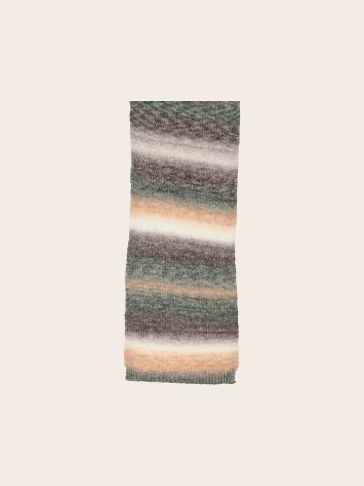 Regenbogen-Strickschal mit Farbverlauf