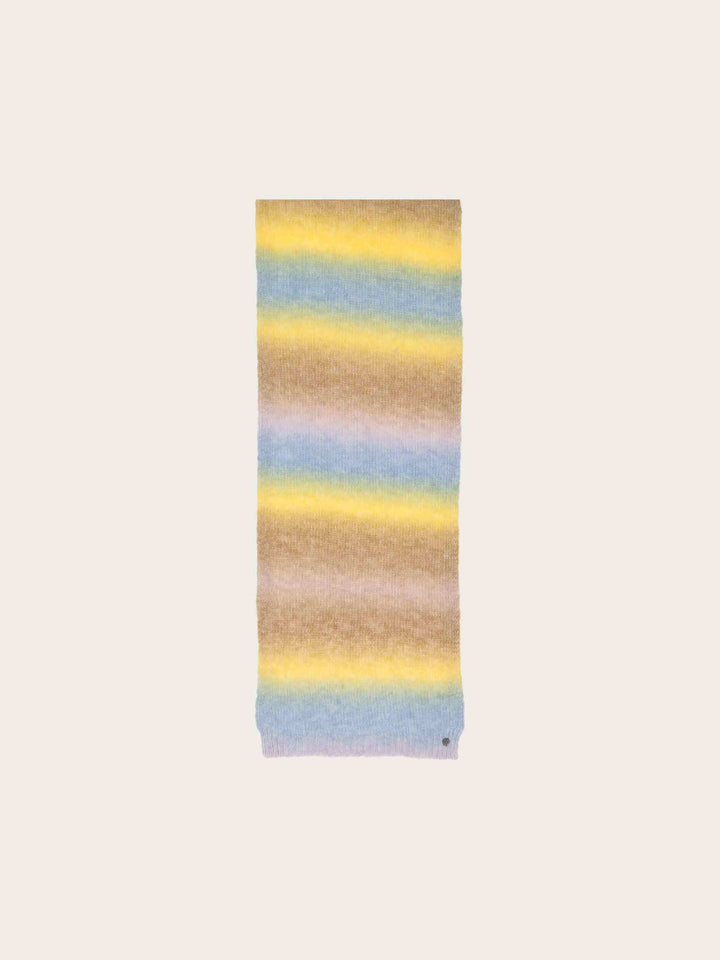 Regenbogen-Strickschal mit Farbverlauf