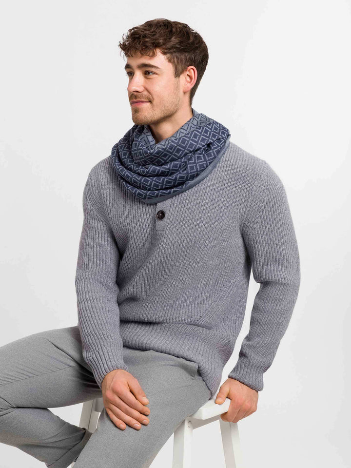 Leichter bugatti Schal mit geometrischem Muster