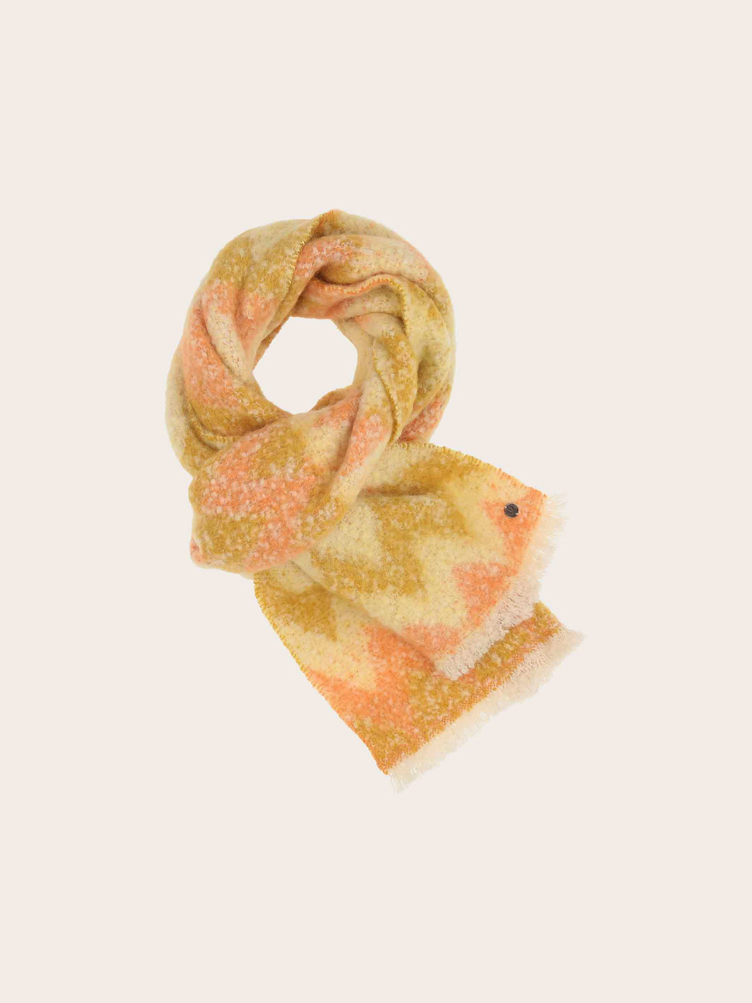 Kuscheliger Schal im Zickzack-Design mit Wollanteil