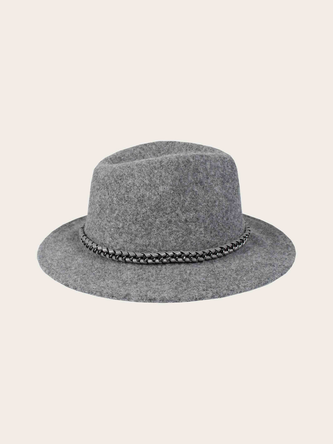 Loevenich Fedora aus Wollmischung mit Kettenbandbesatz