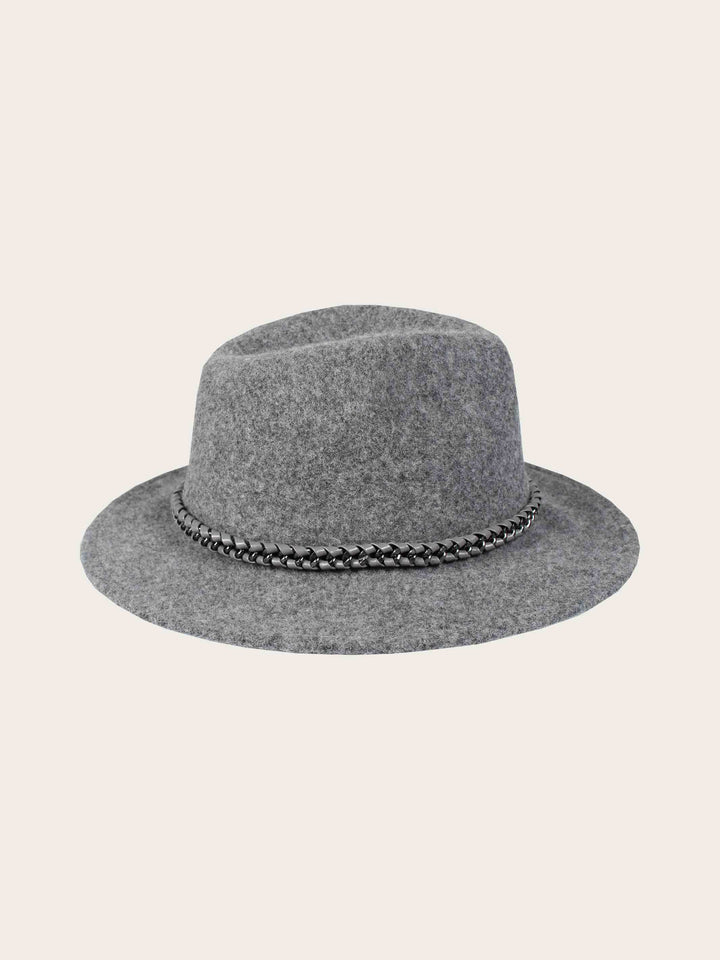 Loevenich Fedora aus Wollmischung mit Kettenbandbesatz