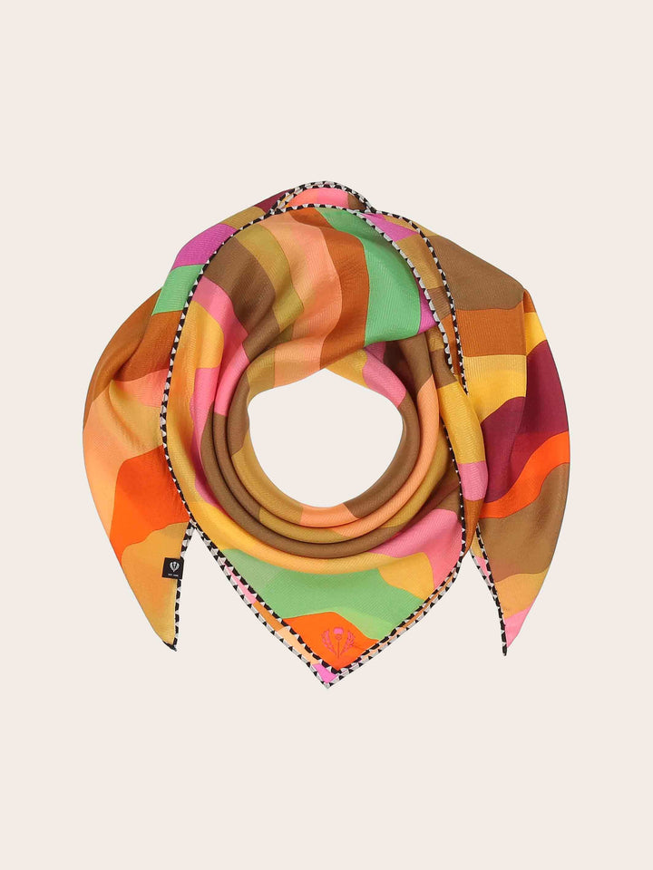 Seidenkrepp-Tuch im Wellen-Design