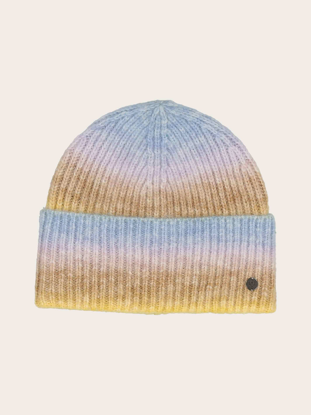 Regenbogen-Strickmütze mit Farbverlauf