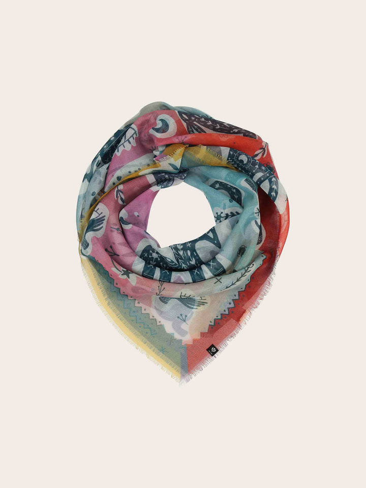 Tuch mit mystischen Motiven