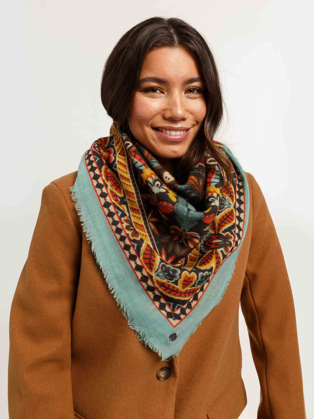 Tuch mit Paisley-Print aus reiner Wolle