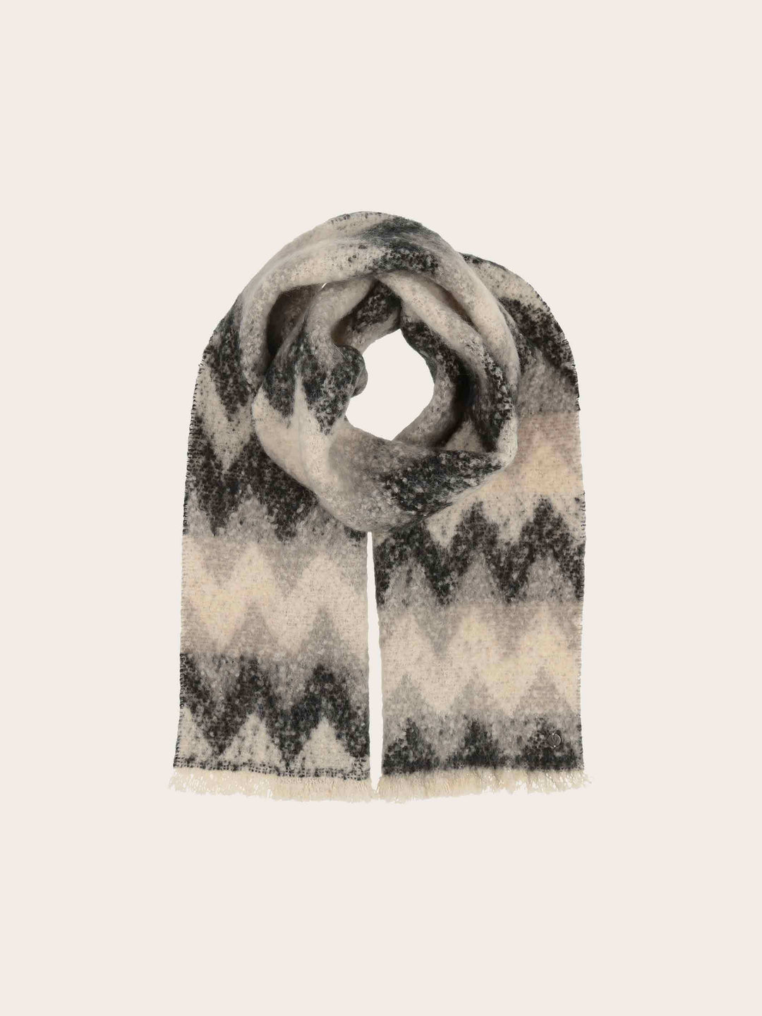 Kuscheliger Schal im Zickzack-Design mit Wollanteil