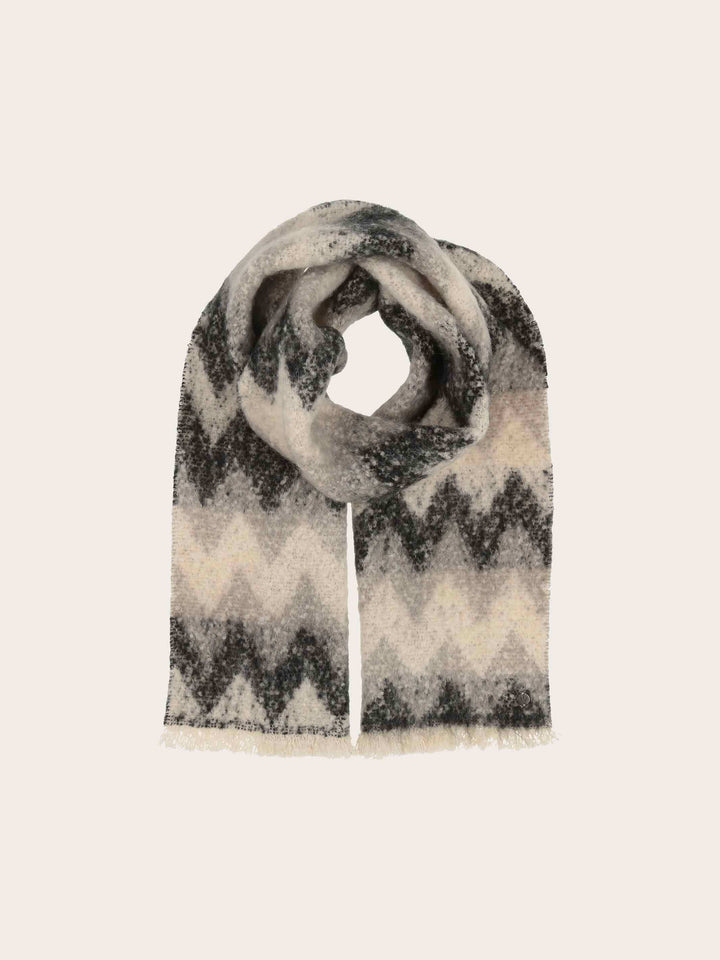 Kuscheliger Schal im Zickzack-Design mit Wollanteil