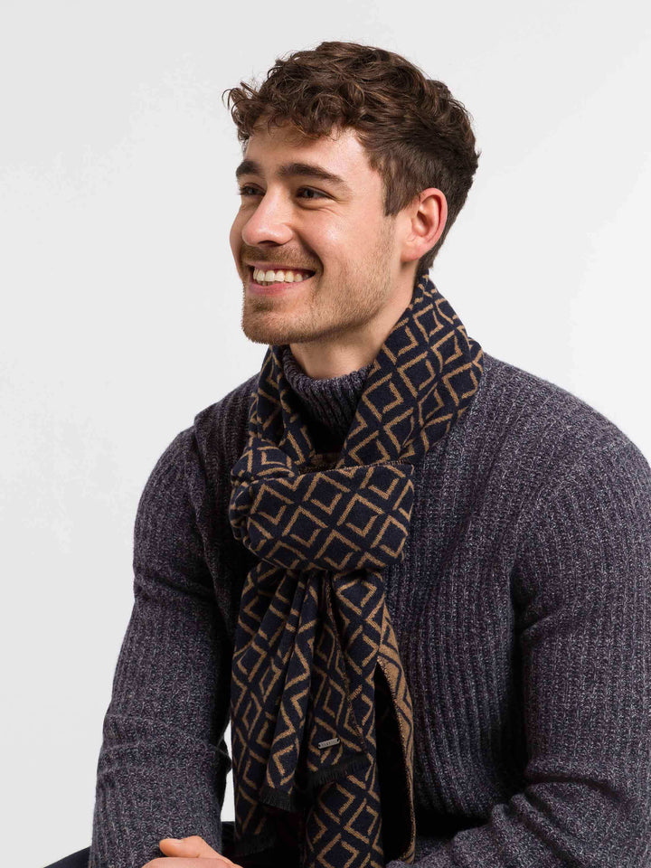 bugatti Doubleface-Schal mit geometrischem Design