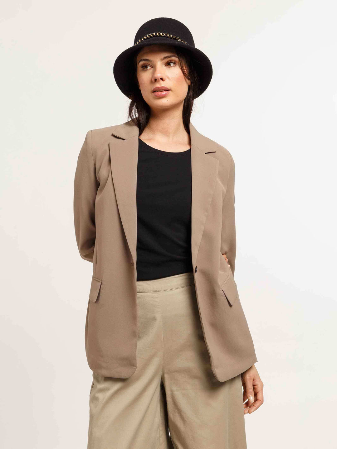 Loevenich Glockenhut aus Wollmischung mit Kettenbandbesatz