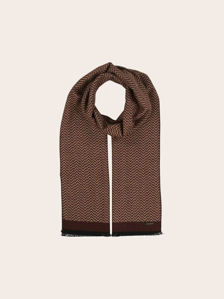 bugatti Schal mit geometrischem Design und farblich abgesetzem Rand