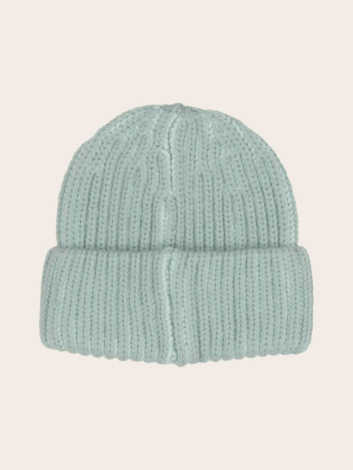 Gerippte Strickmütze mit Two-Tone-Effekt in Wollmischung