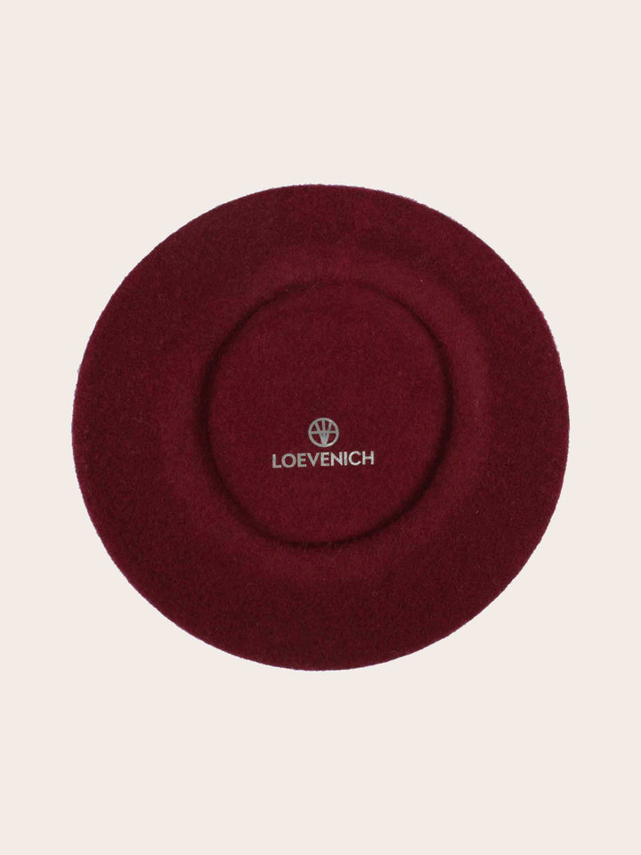 Klassische Loevenich Baskenmütze aus reiner Wolle