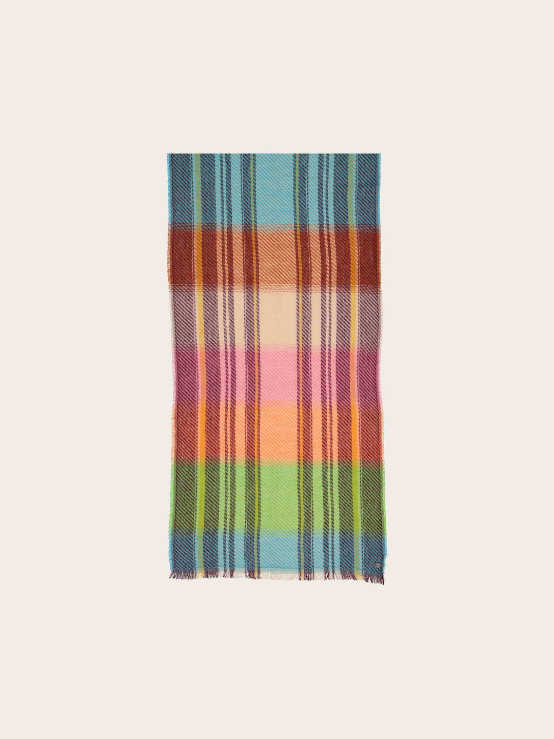 Gestreifter Schal im Retro-Design mit Wollanteil