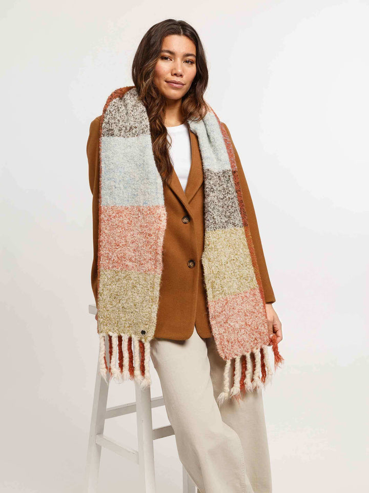 Sustainability Edition - Karierter Schal mit XL-Fransen