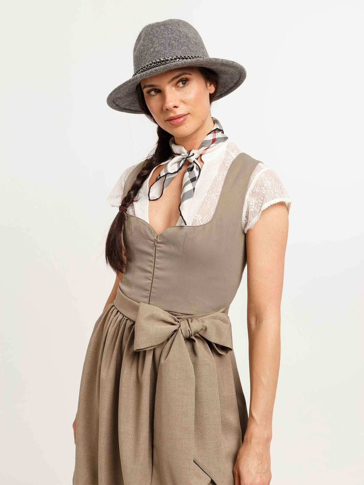 Loevenich Fedora aus Wollmischung mit Kettenbandbesatz