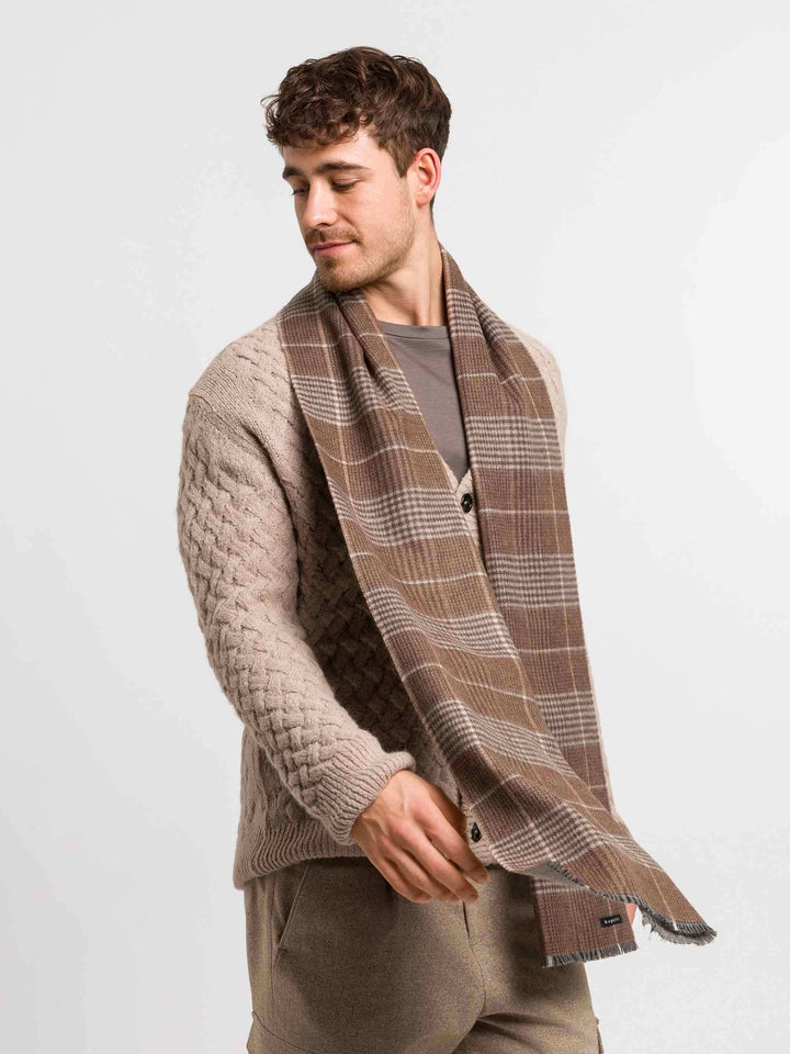 bugatti Doubleface-Schal mit Glencheck-Karo