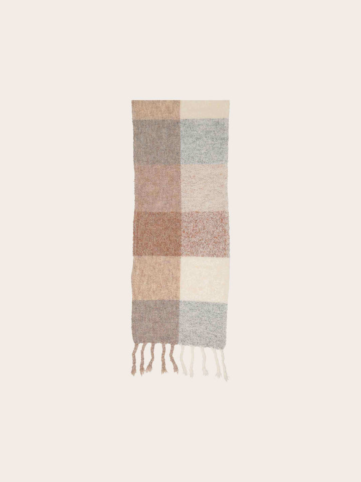 Sustainability Edition - Karierter Schal mit XL-Fransen