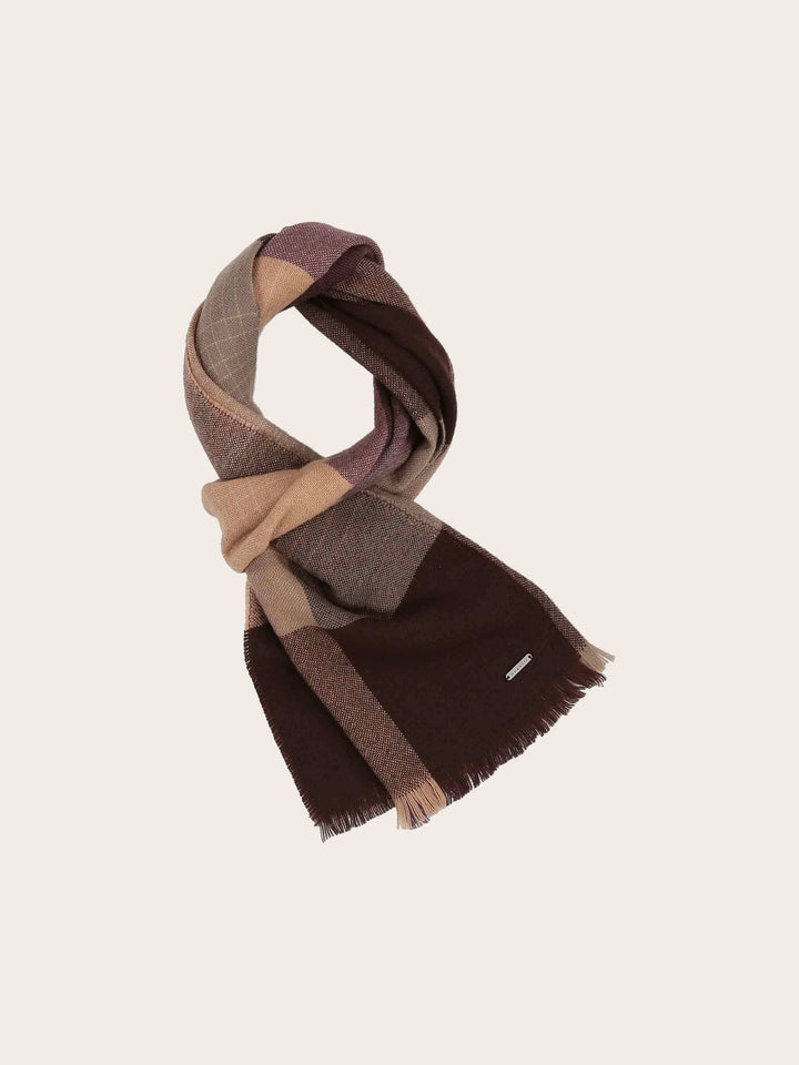 Ton-in-Ton bugatti Schal mit Karomuster