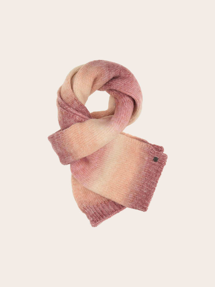 Regenbogen-Strickschal mit Farbverlauf