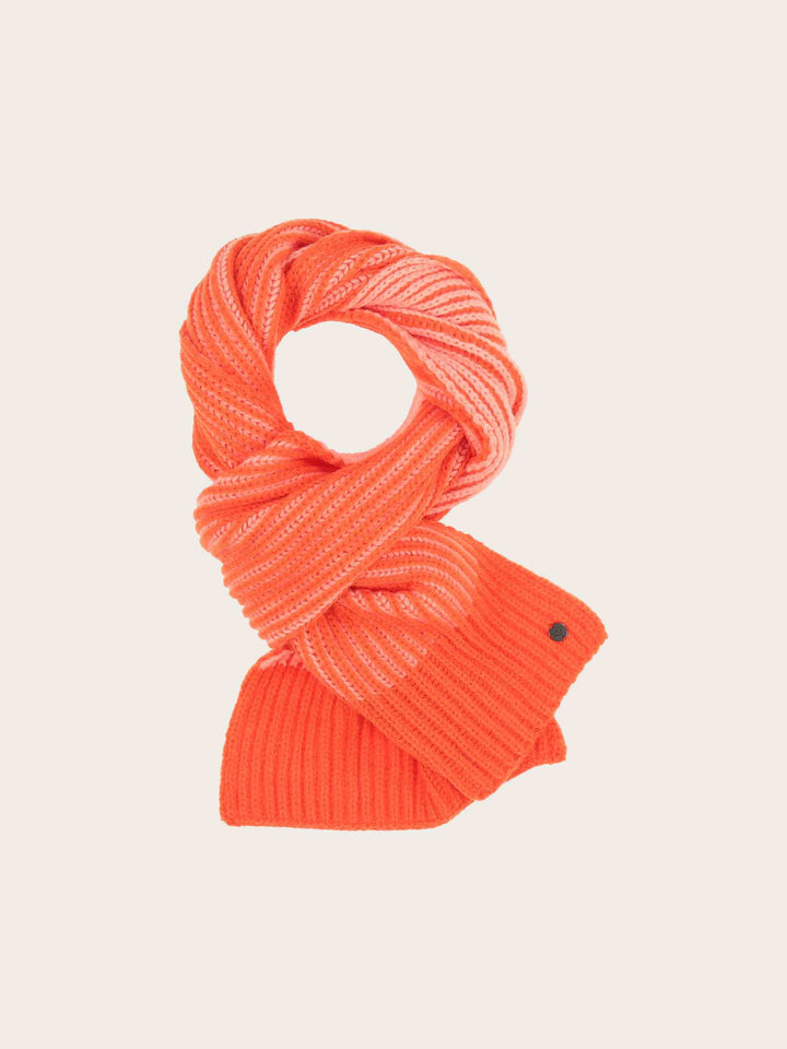 Gerippter Strickschal mit Two-Tone-Effekt in Wollmischung