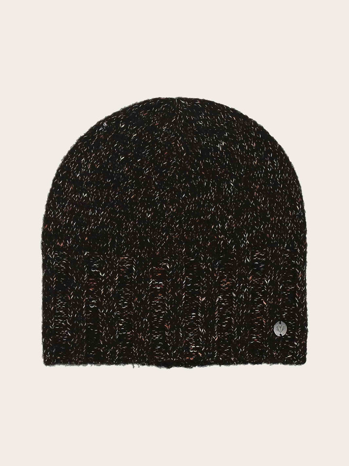 Melierte Strickmütze mit Glitzer