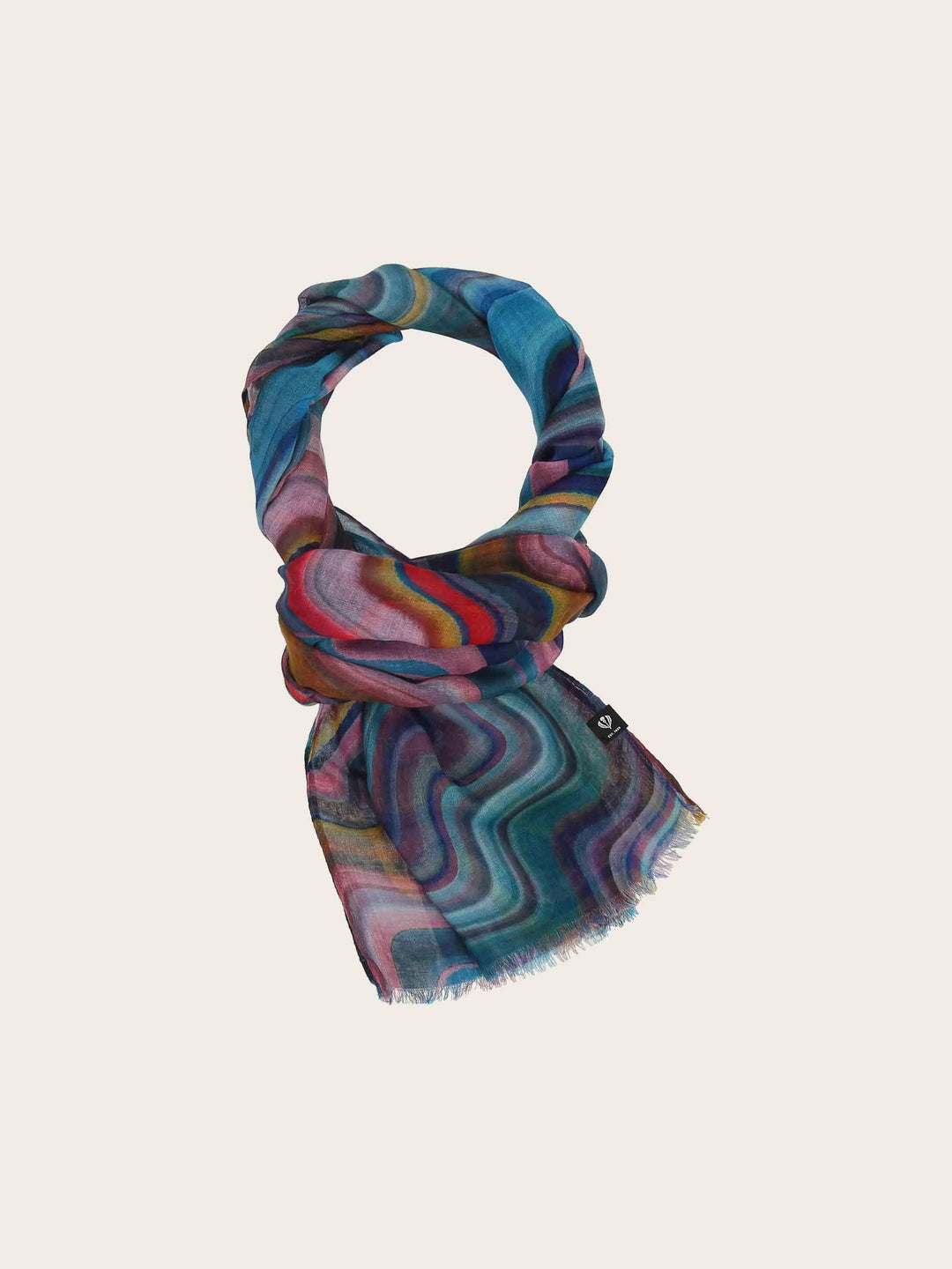 Sustainability Edition - Leichter Schal mit Wellen-Print