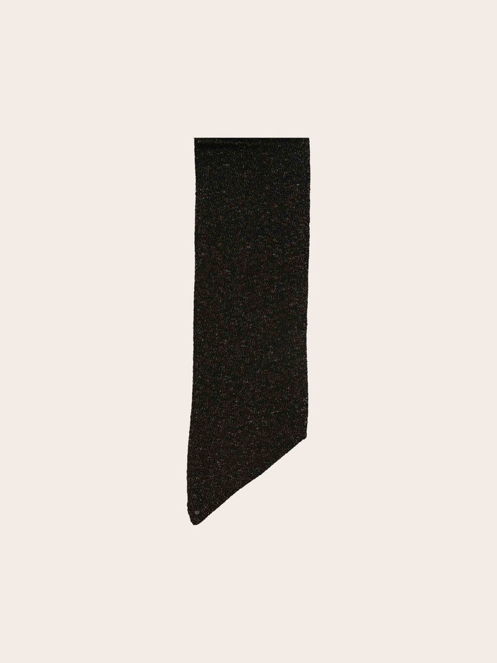 Melierter Strickschal mit Glitzer im Bias Cut