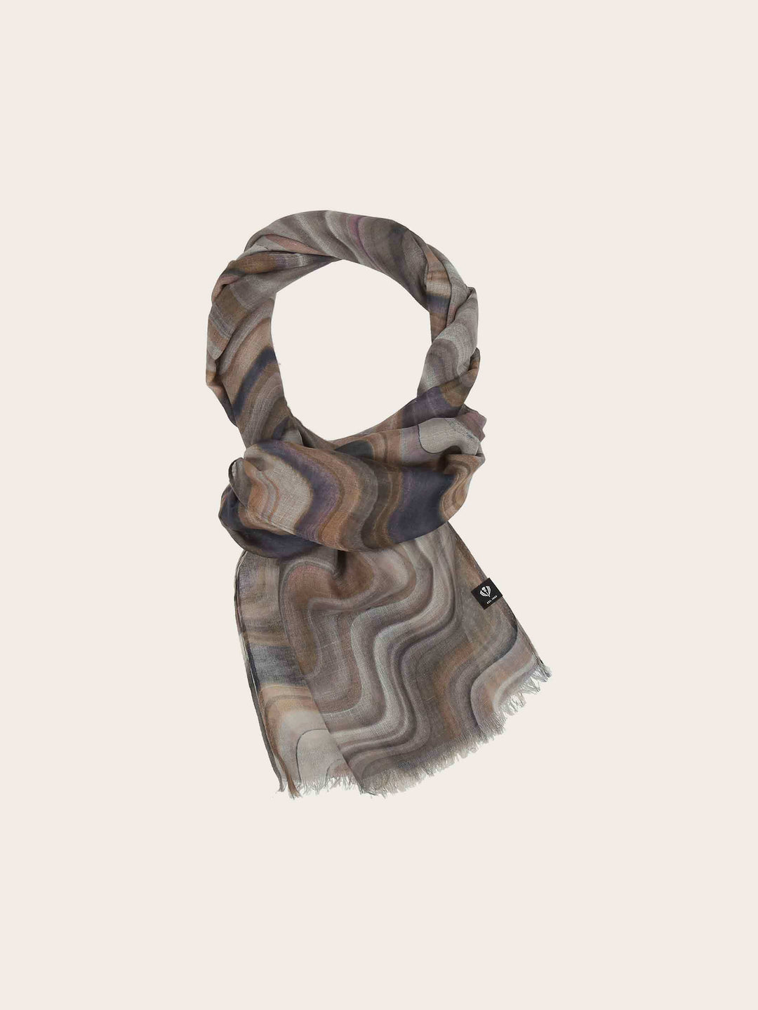 Sustainability Edition - Leichter Schal mit Wellen-Print