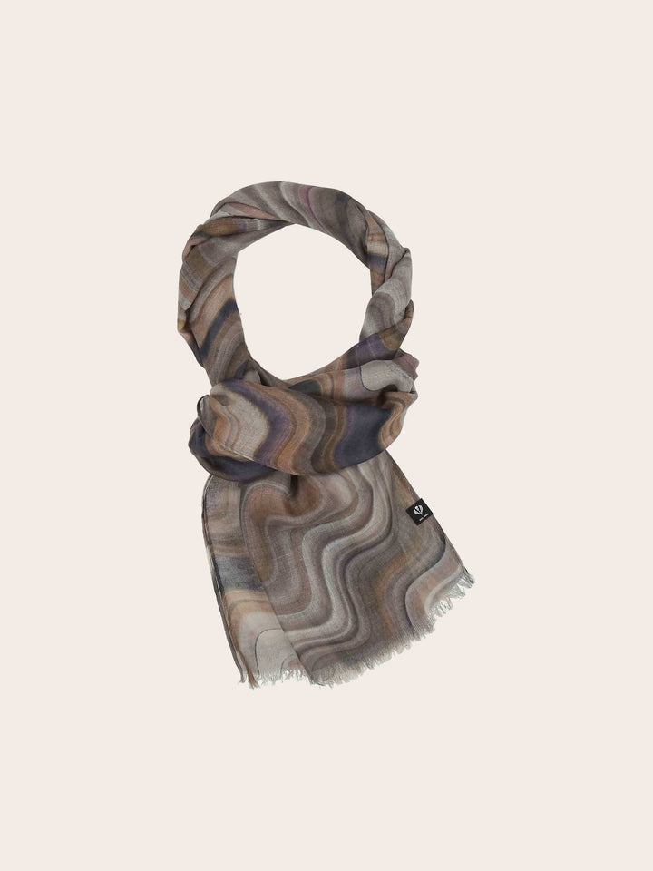 Sustainability Edition - Leichter Schal mit Wellen-Print