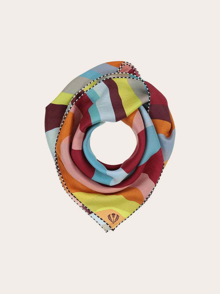 Seidenkrepp-Tuch im Wellen-Design