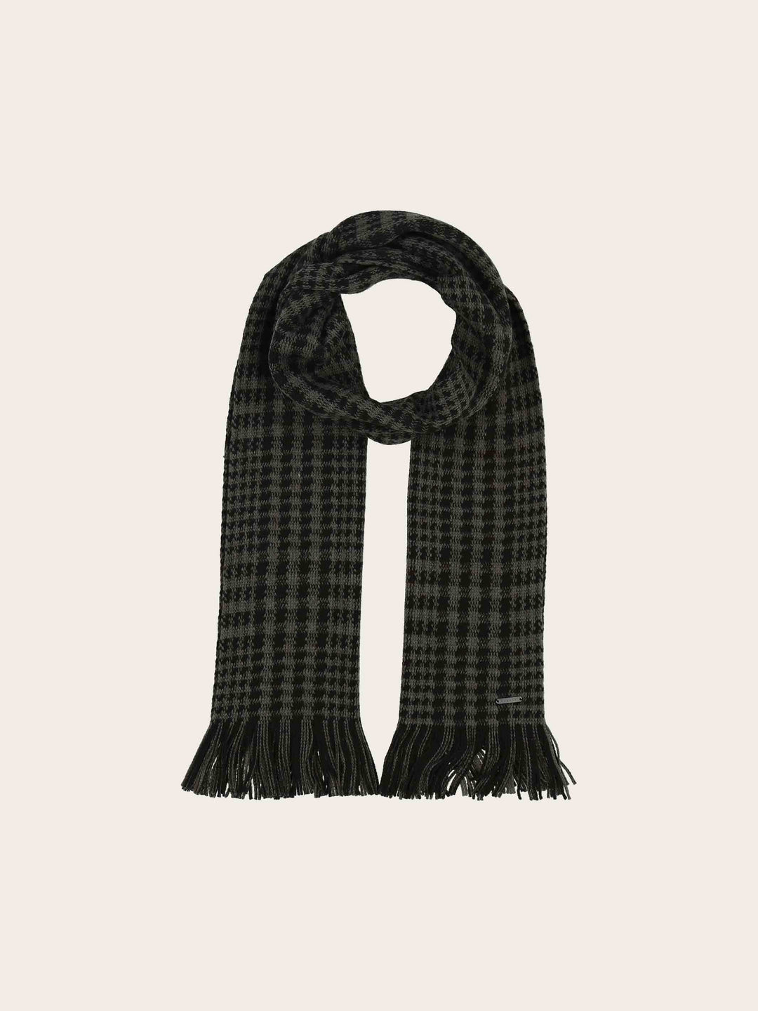 bugatti Geschenkset Beanie und Raschelschal mit klassichem Karo aus Polyacryl