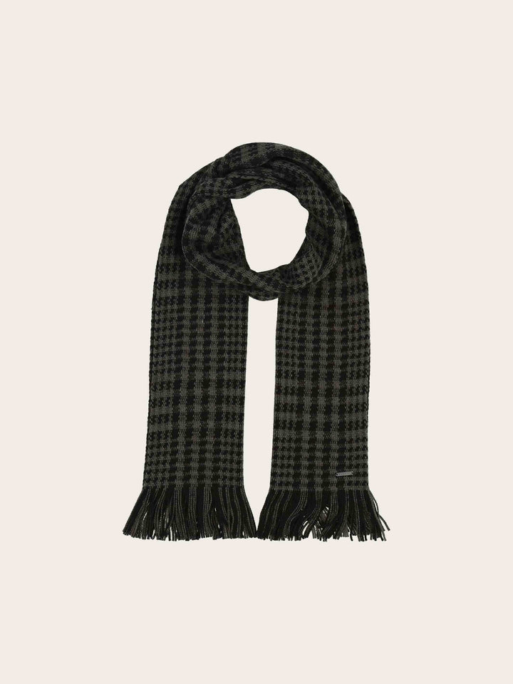 bugatti Geschenkset Beanie und Raschelschal mit klassichem Karo aus Polyacryl