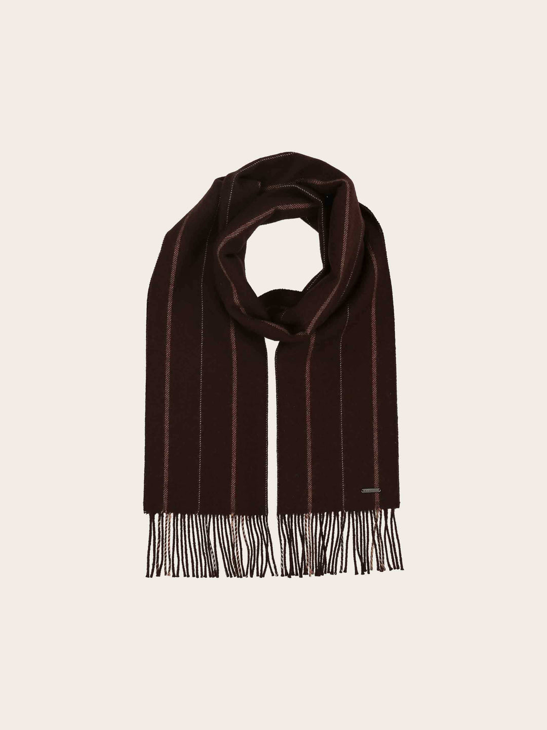 Einfarbiger bugatti Schal mit feinen farblichen Streifen