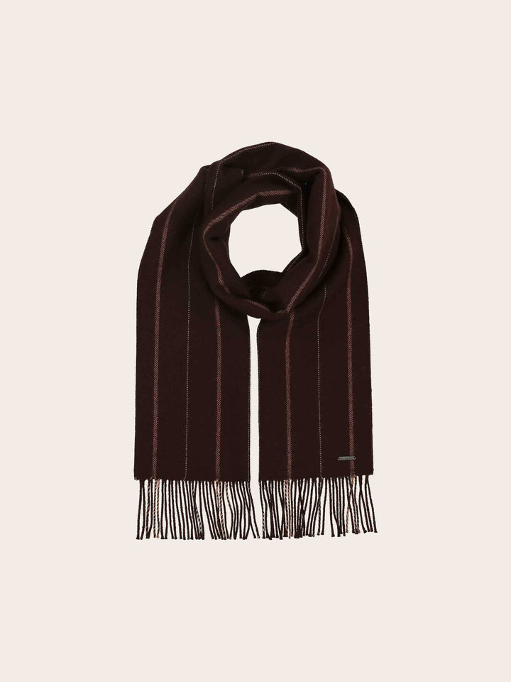 Einfarbiger bugatti Schal mit feinen farblichen Streifen