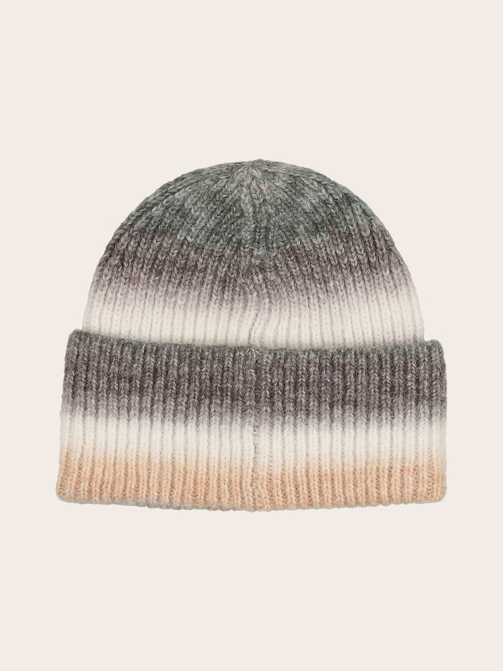 Regenbogen-Strickmütze mit Farbverlauf