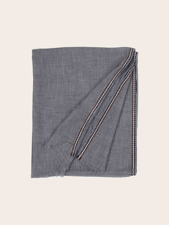 Leichter bugatti Schal mit bugatti-Flag-Rand