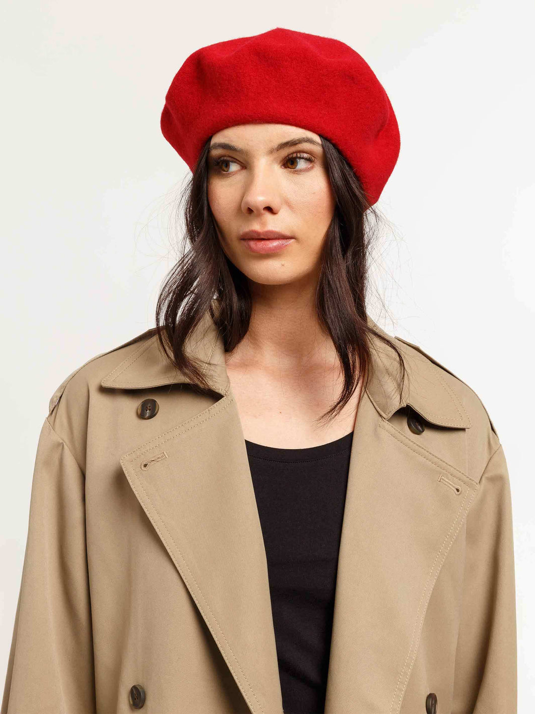 Klassische Loevenich Baskenmütze aus reiner Wolle