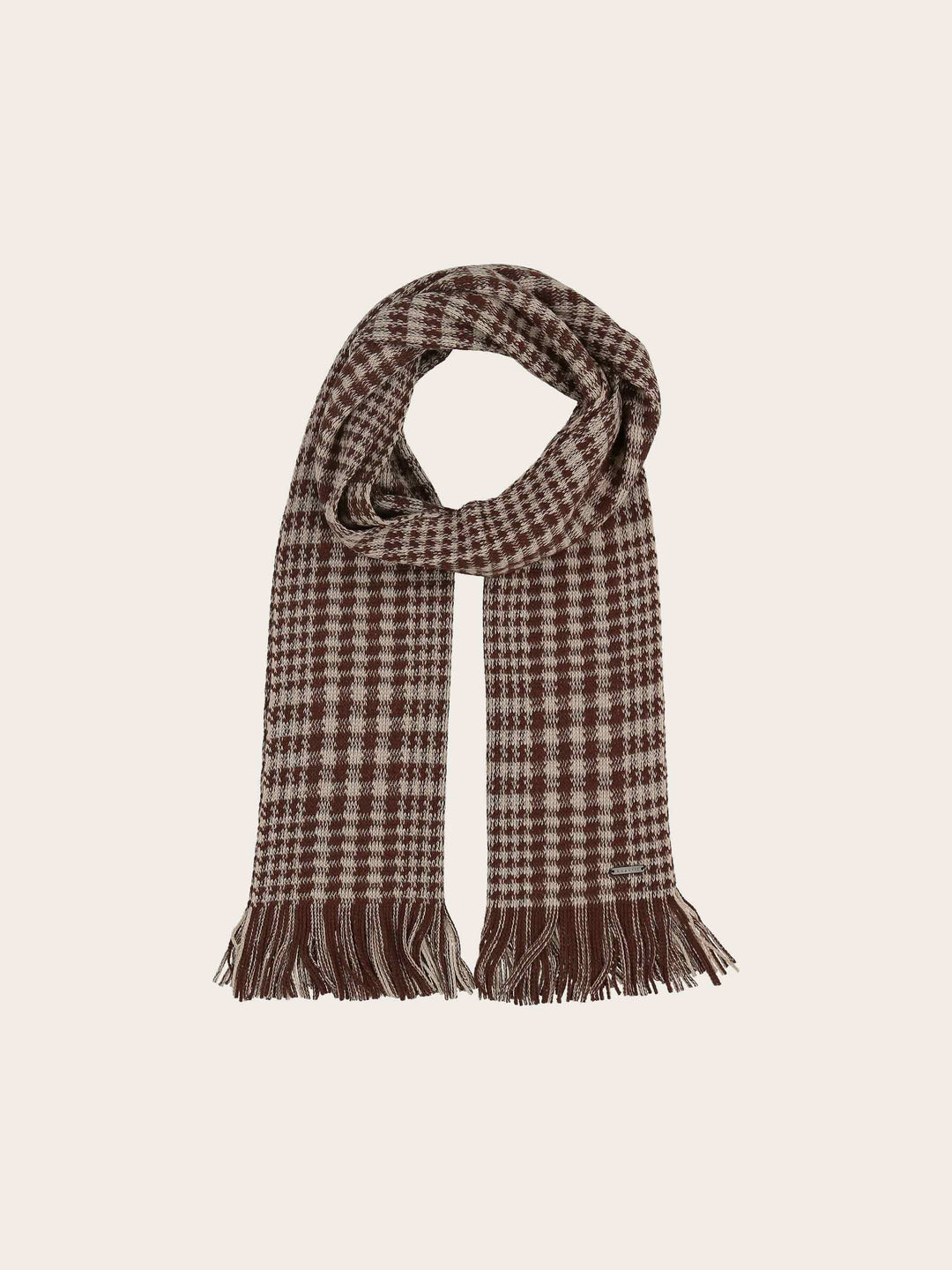 bugatti Geschenkset Beanie und Raschelschal mit klassichem Karo aus Polyacryl