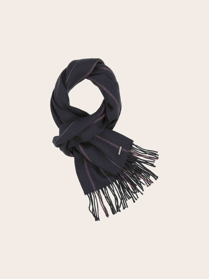 Einfarbiger bugatti Schal mit feinen farblichen Streifen