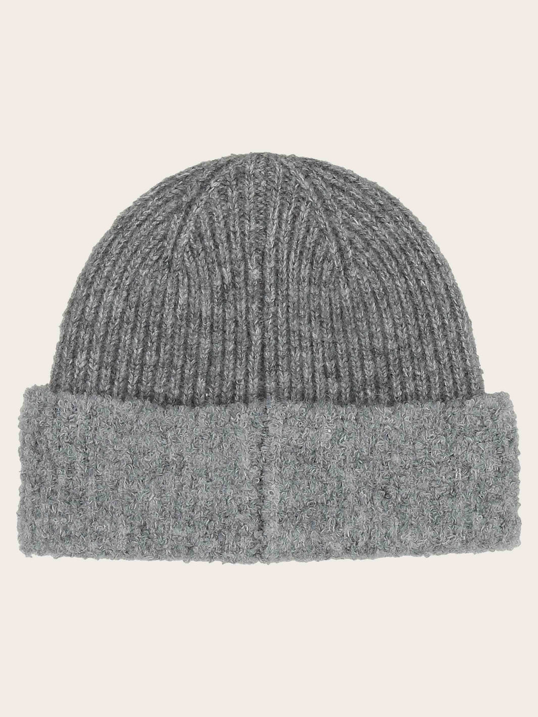 Kuschelige Strickmütze mit farblich abgesetzter Krempe